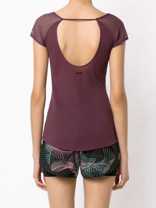 Track & Field mesh panelled blouse
