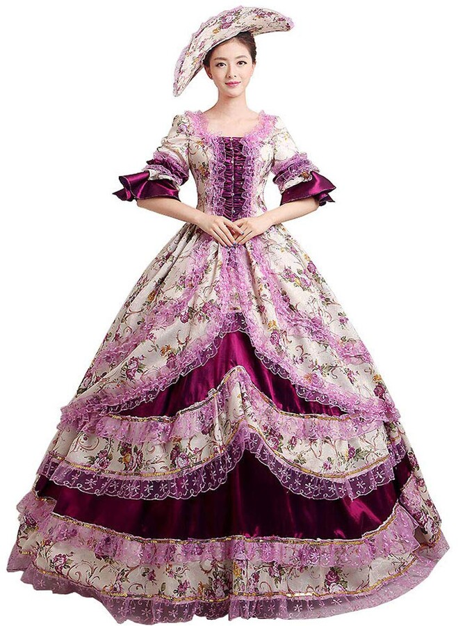 CountryWomen 18th Century Women's Rococo Ball Gown Gothic Victorian ...