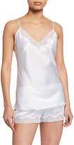 Thumbnail for your product : Samantha Chang Lace-Trim Satin Bridal Camisole