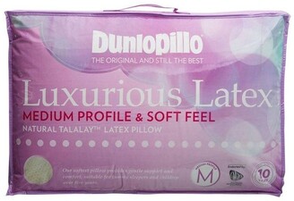 Dunlopillo Luxurious Medium Profile & Soft Feel Latex Pillow in White No Colour Mid