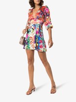 Thumbnail for your product : Mary Katrantzou Bloom Floral Print Silk Mini Dress