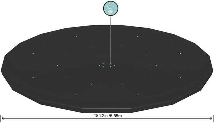 Bestway Flow Clear Round 18 ft. Pool Leaf Cover for Above Ground Frame Pools (Cover Only)