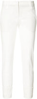 Thumbnail for your product : Brunello Cucinelli folded hem cropped trousers