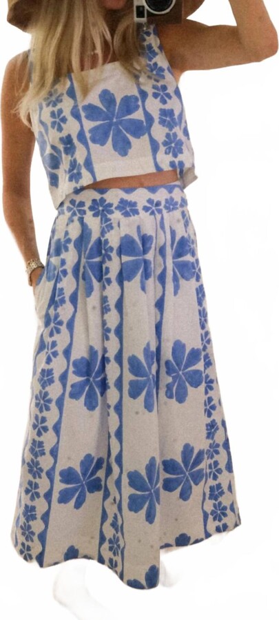 Marea Carsyn Skirt In Sea Dahlia