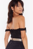 Thumbnail for your product : Nasty Gal Womens So Star So Good Lace Off-the-Shoulder Bodysuit - Black - 8