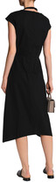 Thumbnail for your product : Derek Lam 10 Crosby Ruched Eyelet-embellished Cotton-poplin Midi Dress