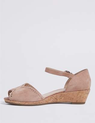 Marks and Spencer Wide Fit Suede Wedge Sandals