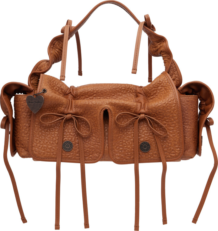Acne Studios Brown Multipocket Grained Leather Bag