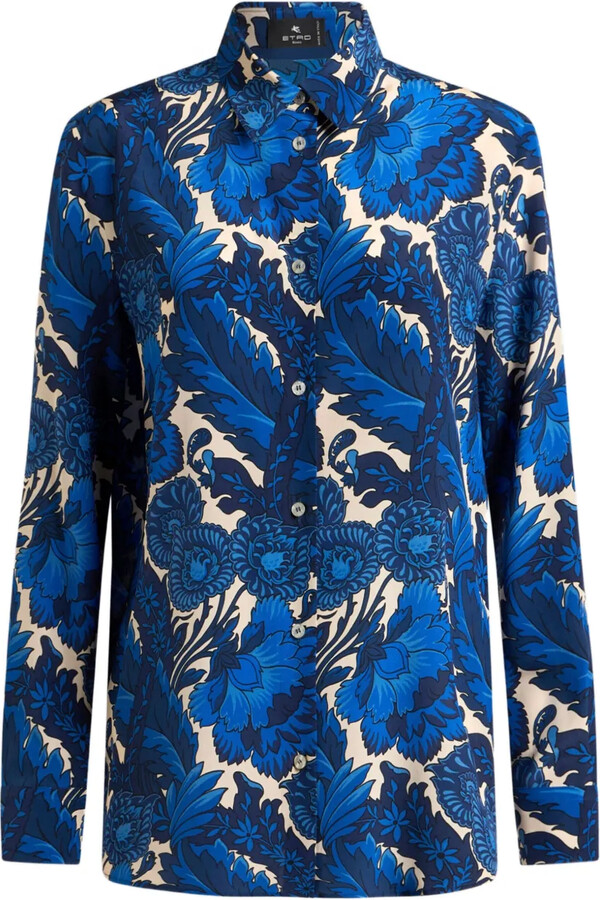 Etro Floral-Print Button-Up Shirt