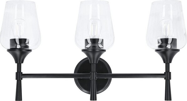 Sunset Lighting SunsetStella3-LightBathroomVanityLightBlack