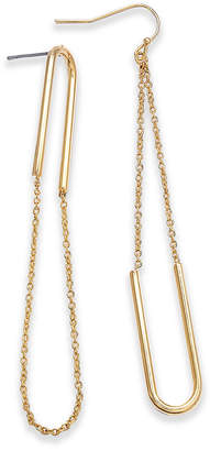 INC International Concepts Gold-Tone Chain Loop Drop Earrings, Created for Macy's