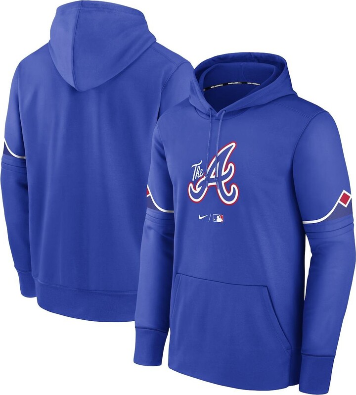 Nike Men's Atlanta Braves Navy Authentic Collection Therma-FIT Hoodie