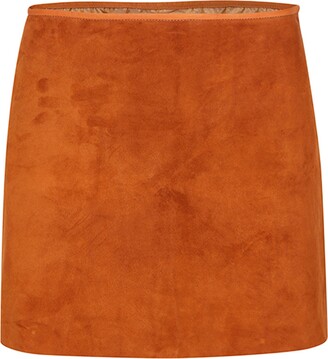 ZUT London - Softest Suede Leather Mini Skirt - Honey