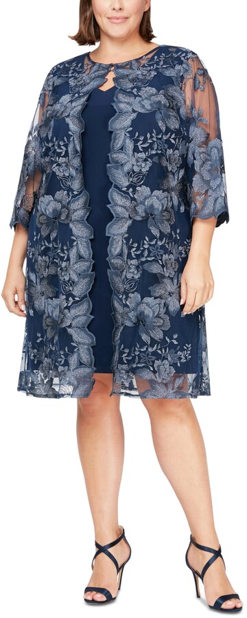 plus size embroidered coat