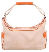 Thumbnail for your product : Tod's Leather-Trimmed Canvas Shoulder Bag