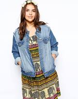 Thumbnail for your product : ASOS CURVE Denim Jacket With Foil Print