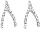 Thumbnail for your product : Jennifer Meyer Diamond Wishbone Stud Earrings - White Gold