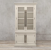 Thumbnail for your product : Restoration Hardware 20th C. English Brass Bar Pull Glass Double-Door Sideboard & Hutch