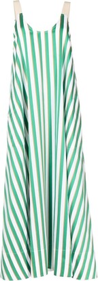 Lee Mathews Striped Cotton Midi Dress