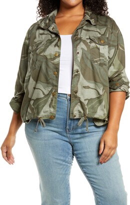 Huiwa Womens Denim Jacket Plus Size Lightweight Camouflage Jacket Military 