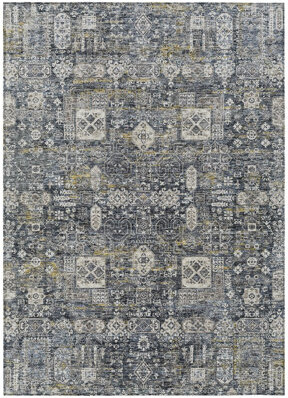 HomeRoots 9' X 12' Ivory Oriental Washable Indoor Outdoor Area Rug