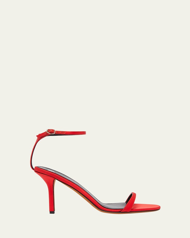 Proenza Schouler Slash Satin Ankle-Strap Sandals