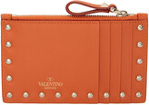 Thumbnail for your product : Valentino Garavani Orange Rockstud Coin Pouch