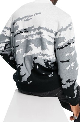 Topman Graphic Jacquard Sweater