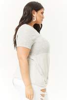 Thumbnail for your product : Forever 21 Plus Size Ribbed Contrast Striped Twist-Front Top