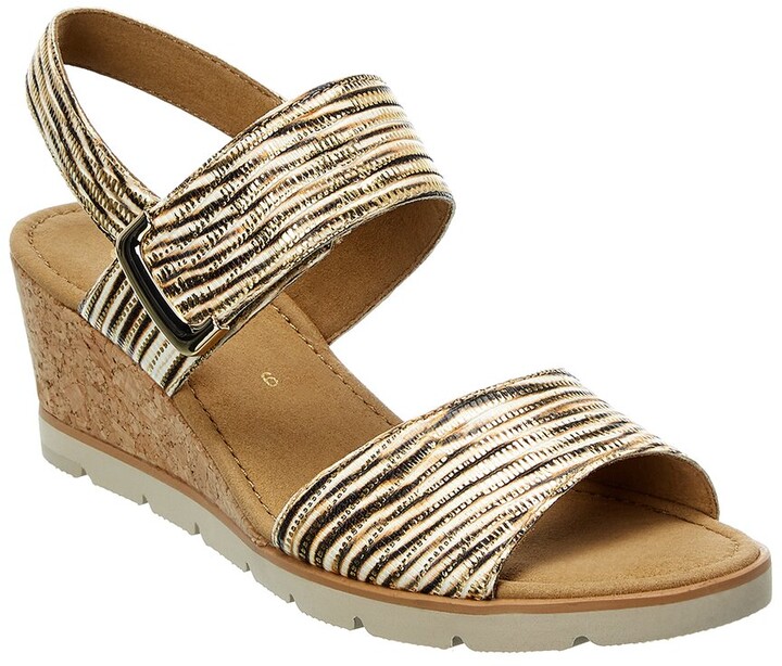 Gabor Leather Wedge Sandal ShopStyle