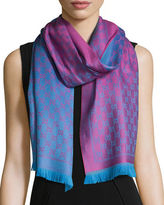 Thumbnail for your product : Gucci Reversible Wool Stencil Scarf