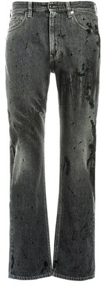 Just Cavalli Stained Effect Wide Leg Jeans
