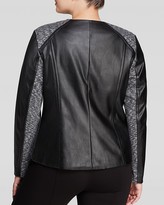 Thumbnail for your product : Calvin Klein Faux Leather Print Jacket