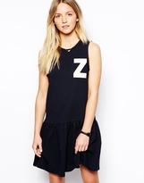 Thumbnail for your product : ASOS Sweat Dress With Drop Waist 'Z' Applique