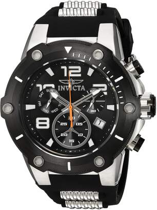 Invicta Men's 'Speedway' Swiss Quartz Stainless Steel and Polyurethane Casual Watch, Color: (Model: 19526)