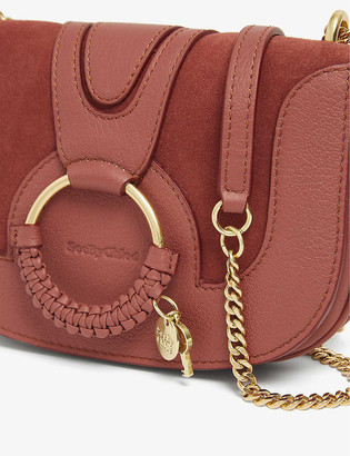 See by Chloe Hannah medium leather and suede saddle bag