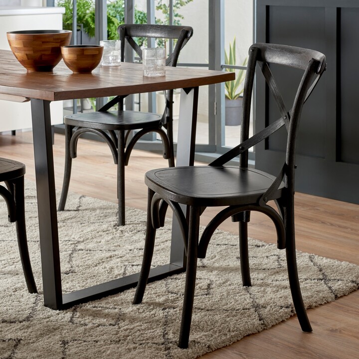Dunelm Emmie Dining Chair, Solid Oak Black ShopStyle