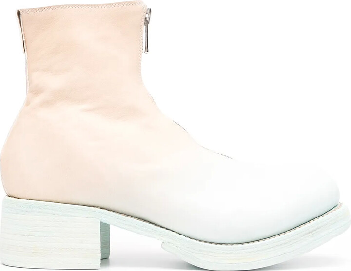 Guidi Zip-Up Gradient Ankle Boots
