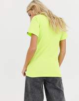Thumbnail for your product : Vans Small Logo neon green t-shirt-Black