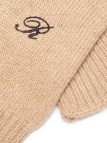 Thumbnail for your product : Raf Simons Heroes Embroidered Wool-blend Gloves - Camel