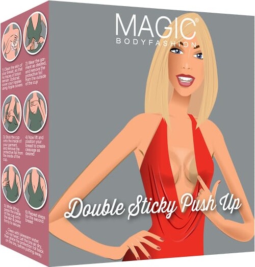 Magic Bodyfashion triangle stick on boob push up enhancers in latte