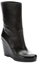 Thumbnail for your product : Prada Sport black leather 'Nappa' platform wedge mid-calf boots
