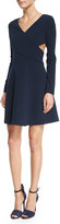 Thumbnail for your product : Halston Long-Sleeve Crisscross Fit & Flare Dress
