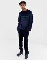 Thumbnail for your product : NATIVE YOUTH co-ord velour sweatshirt-Navy