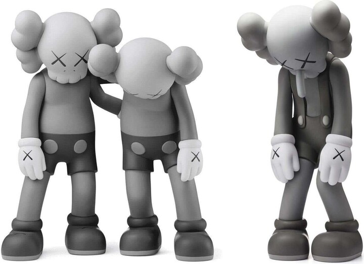 KAWS KAWS, SMALL LIE Grey & Along The Way Grey (set of 2 works), 2017-2019