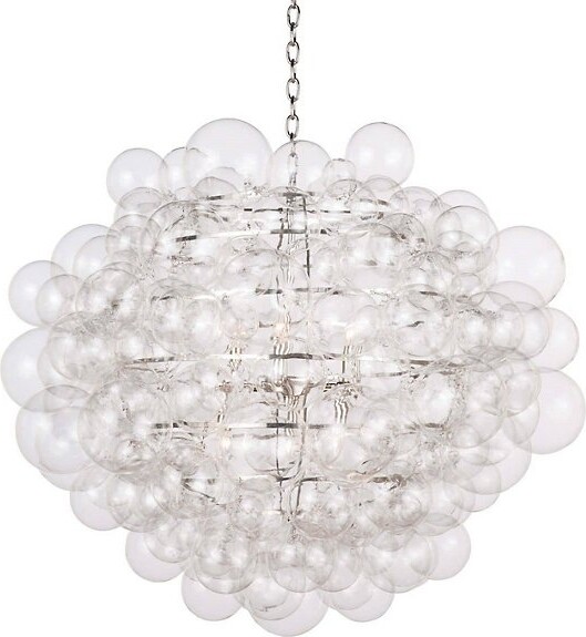 REGINA ANDREW Nimbus Glass Chandelier in Silver, Size: 6 light