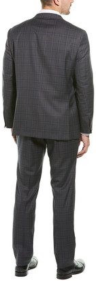 Hickey Freeman 2Pc Beacon Wool Suit With Flat Pant