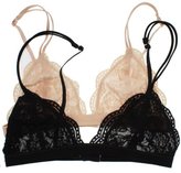 Thumbnail for your product : Anémone Women's Full Lace Semi Sheer Bralette Thin Band,Small/Medium