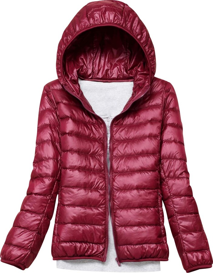 Pengniao Lightweight Down Jacket Women with Hood Womens Down Coats