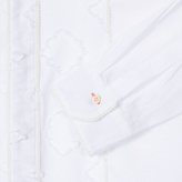 Thumbnail for your product : Paul Smith Men's White Linen 'Reverse-Floral' Shirt With Satin Frogging